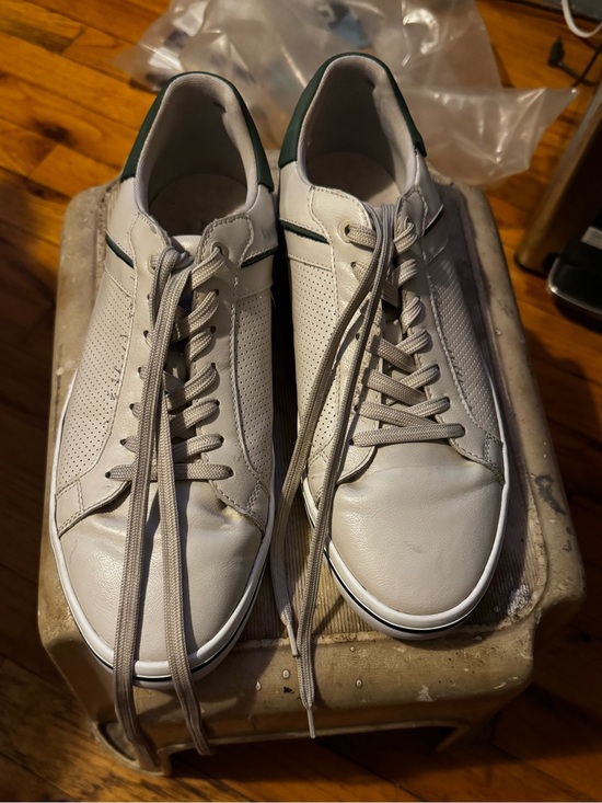 Aldo Other - Aldi’s Men's Casual Leather Lace-Up Sneakers beige with green trim